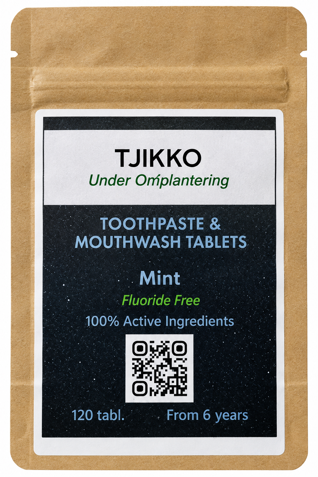 Tjikko Tandkrämstablett/Munskölj 120 Refill